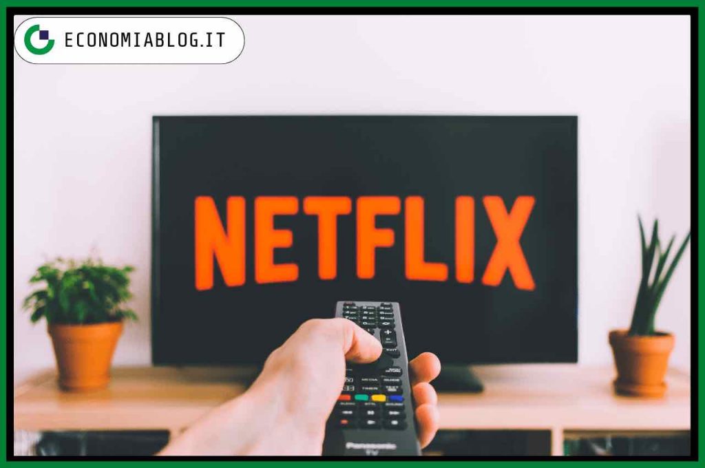 Televisore, telecomando e netflix