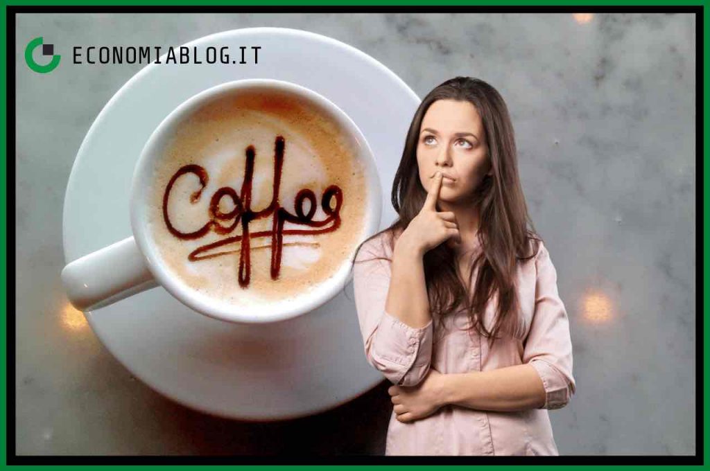 Caffè e donna dubbiosa