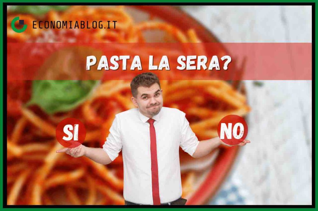 Uomo dubbioso e piatto di pasta al sugo