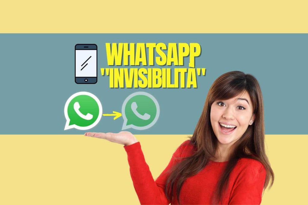 Ragazza sorridente, logo di Whatsapp e telefono