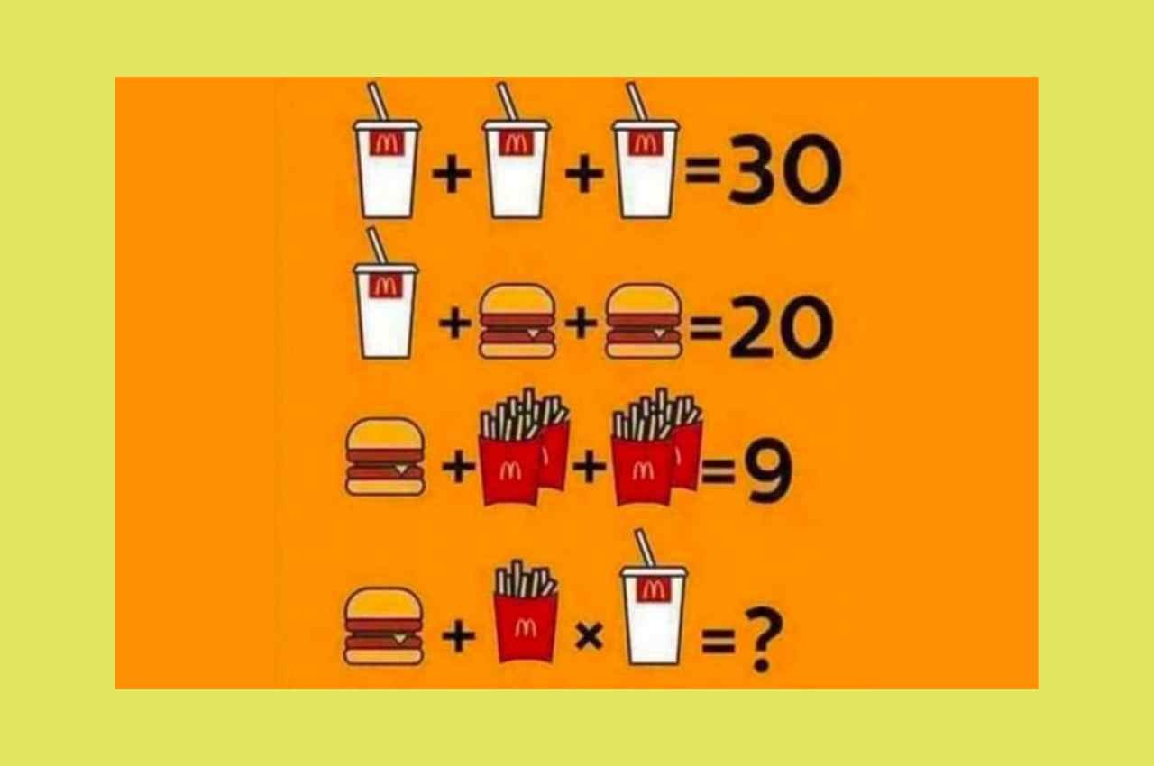 rompicapo McDonald's equazioni